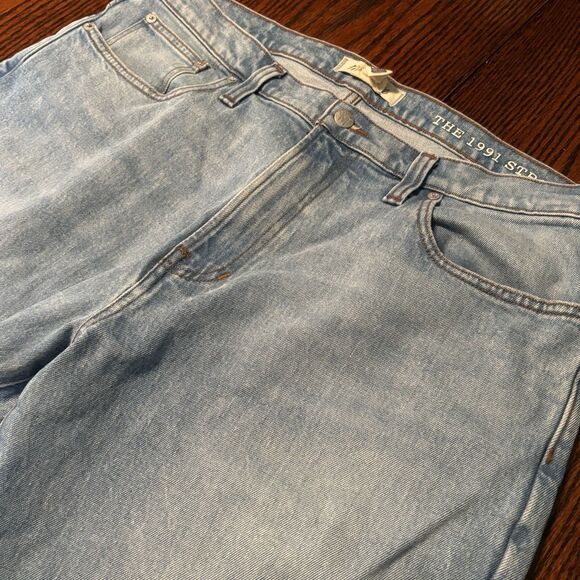 Madewell The 1991 90's Straight-Leg Jean Light Blue Wash Tag 36x32 Actual 38x28 - Picture 6 of 13